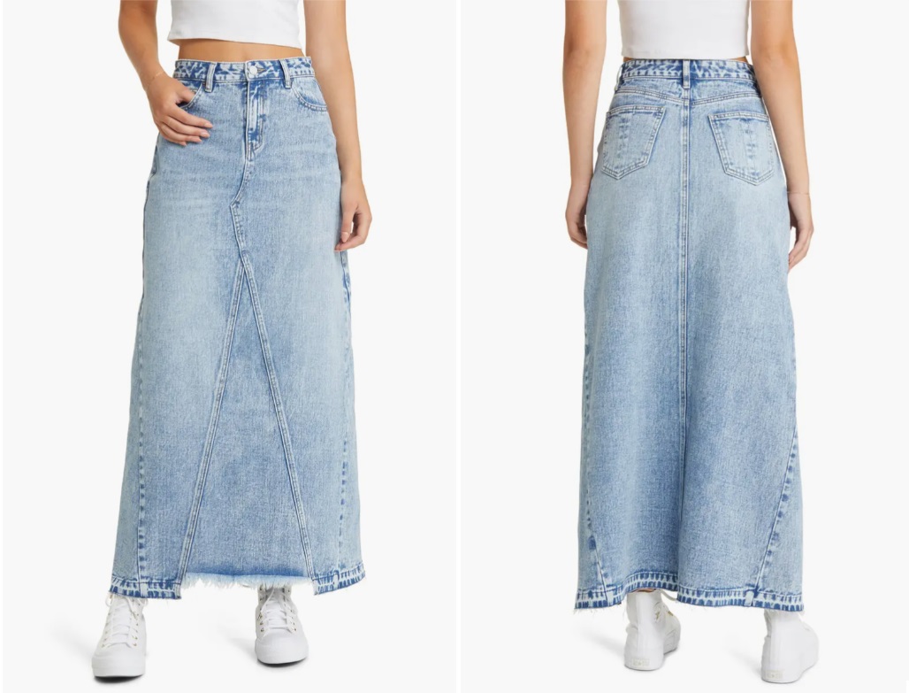 Джинсовая юбка-макси Prosperity Denim Release Hem Denim