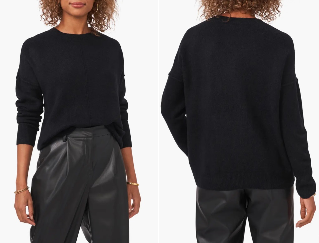 Vince Camuto Center Seam Crewneck Sweater