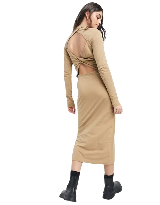 Begonia Cut Out Back Midi Dress