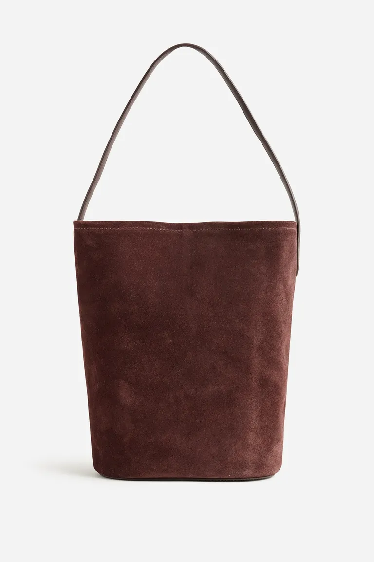 Berkeley Bucket Bag in Leather and Suede