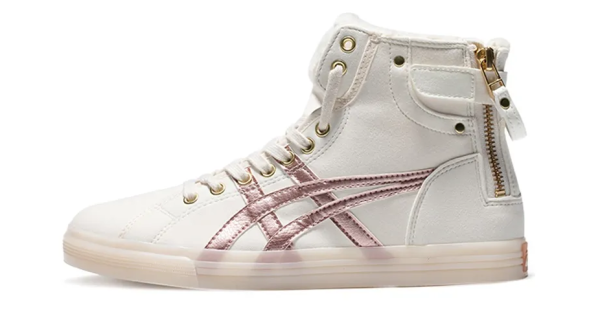 Женские кроссовки Asics Double Clutch Fleece Retro High Board Shoe Milk White/Gold 