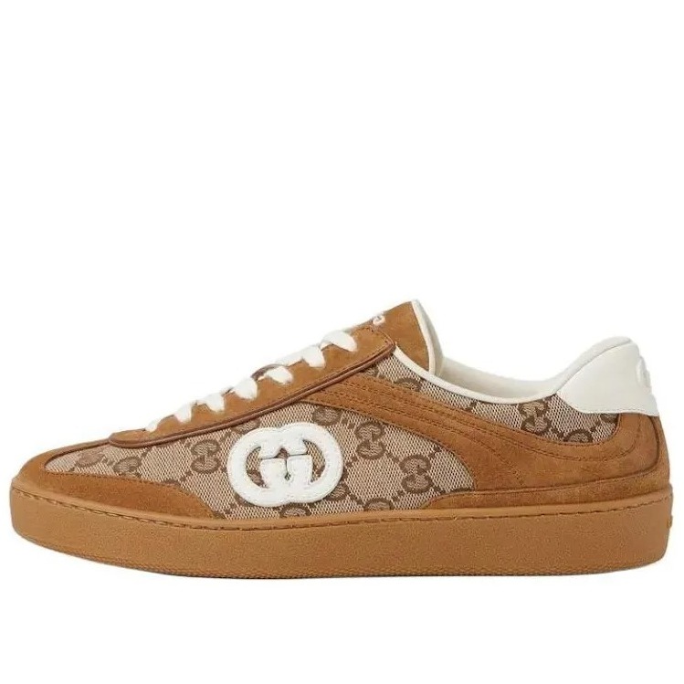 GUCCI Женские ,ботинки G75 'Interlocking G Brown Suede' 