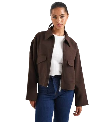 Бомбер ASOS DESIGN шоколадного цвета