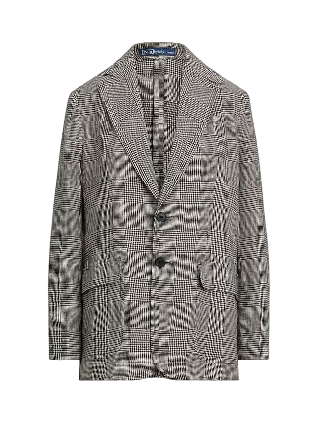 Однобортный твидовый пиджак в клетку Глен от Ralph Lauren