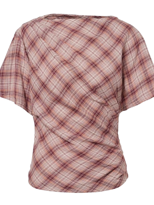 Хлопковая футболка в клетку Neyela от Marant Étoile
