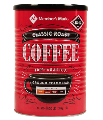 Колумбийский кофе Member's Mark Classic средней обжарки, молотый арабика (48 унций)